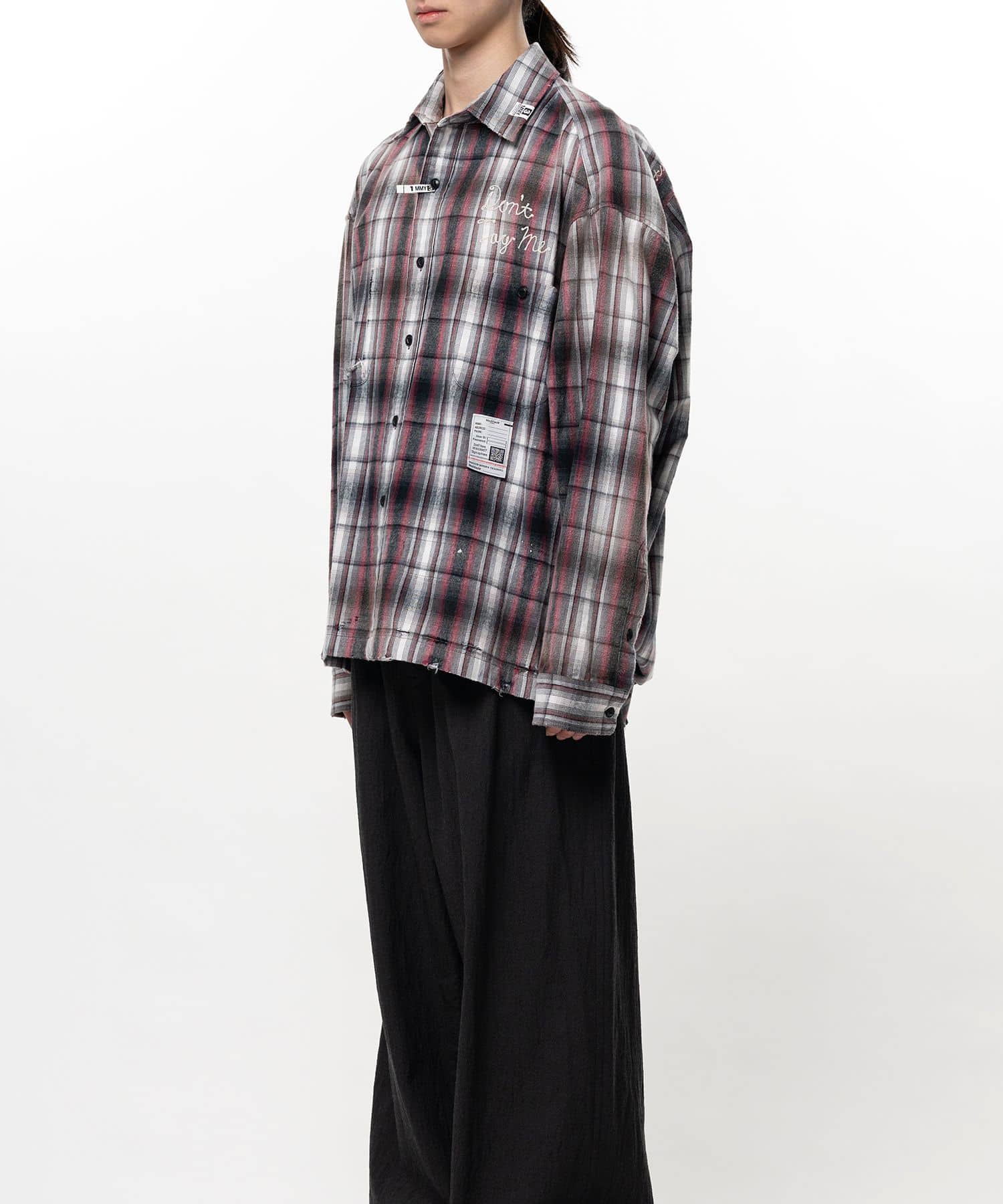 Maison MIHARA YASUHIRO/Vintage Like Check Shirt black 44