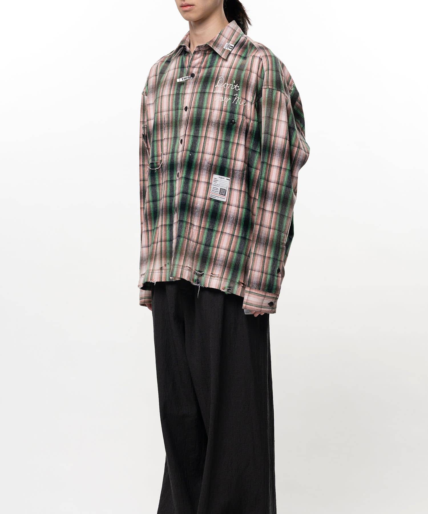 Maison MIHARA YASUHIRO/Vintage Like Check Shirt PINK 46