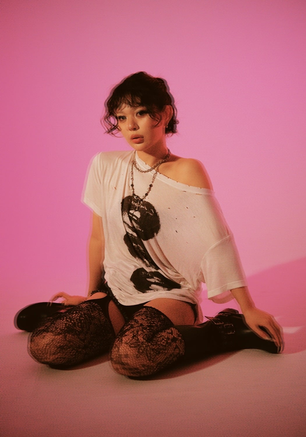 MITSUKI/N Lip T-Shit white F
