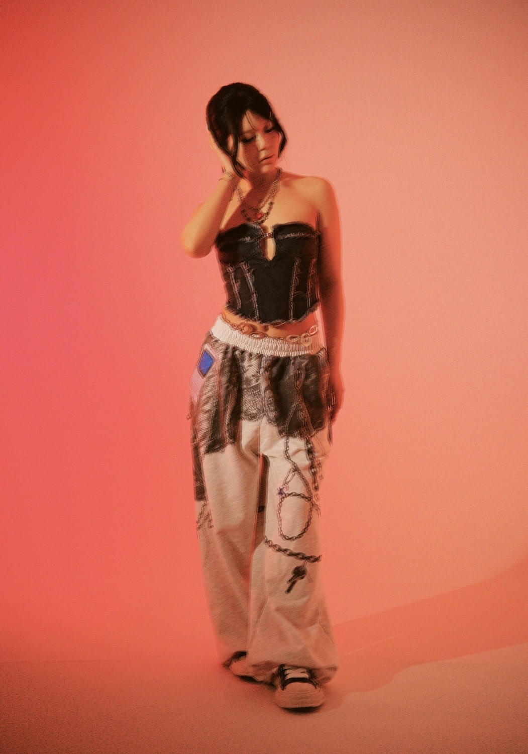 MITSUKI/Mitsuki Printed Pants gray F