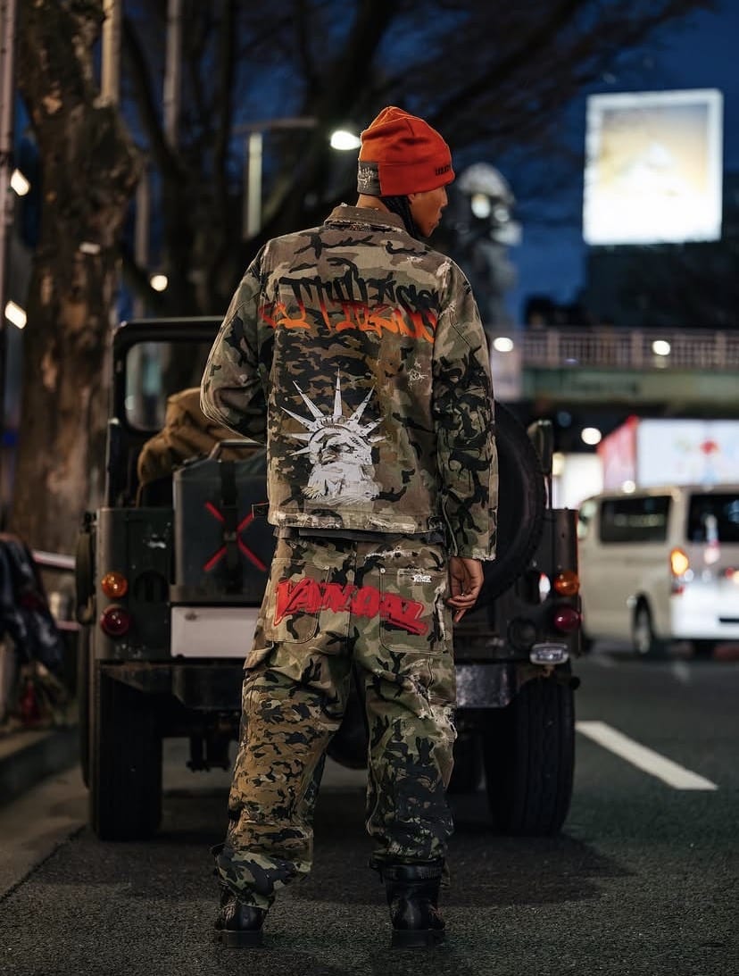 AVIREX×VANDAL 迷彩　BZ khaki L