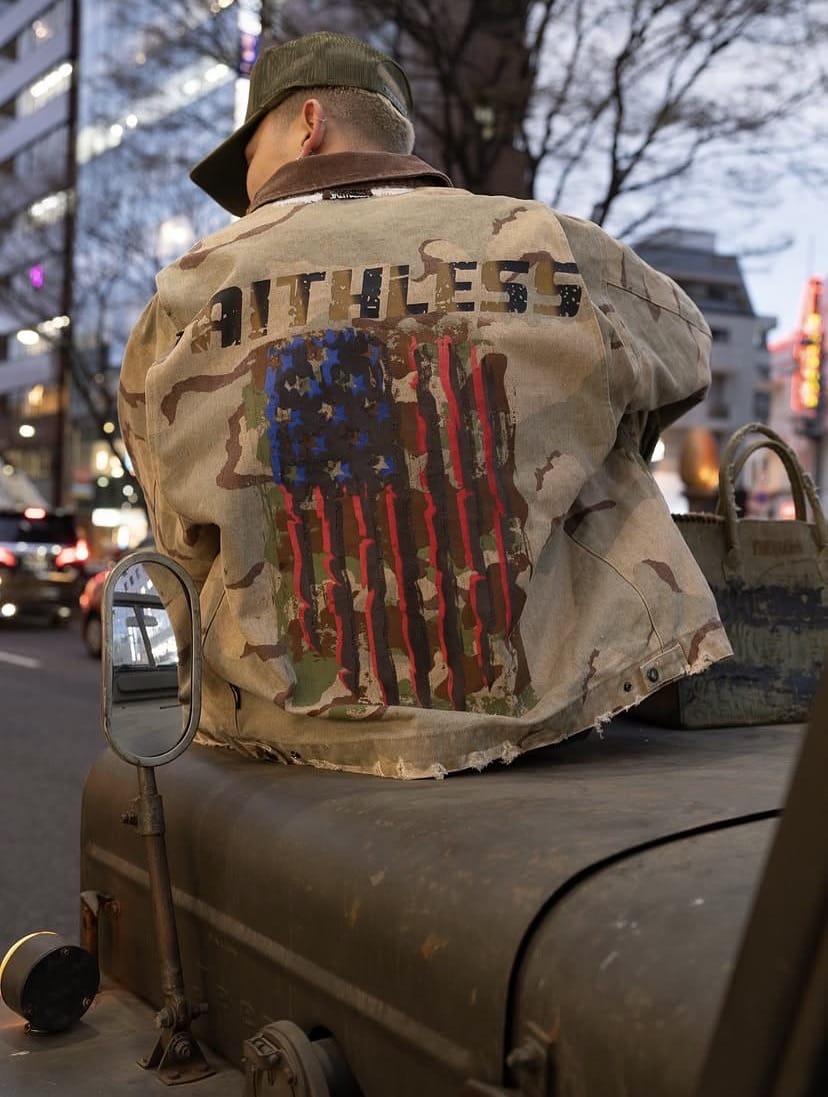 AVIREX×VANDAL 迷彩　BZ BEIGE L