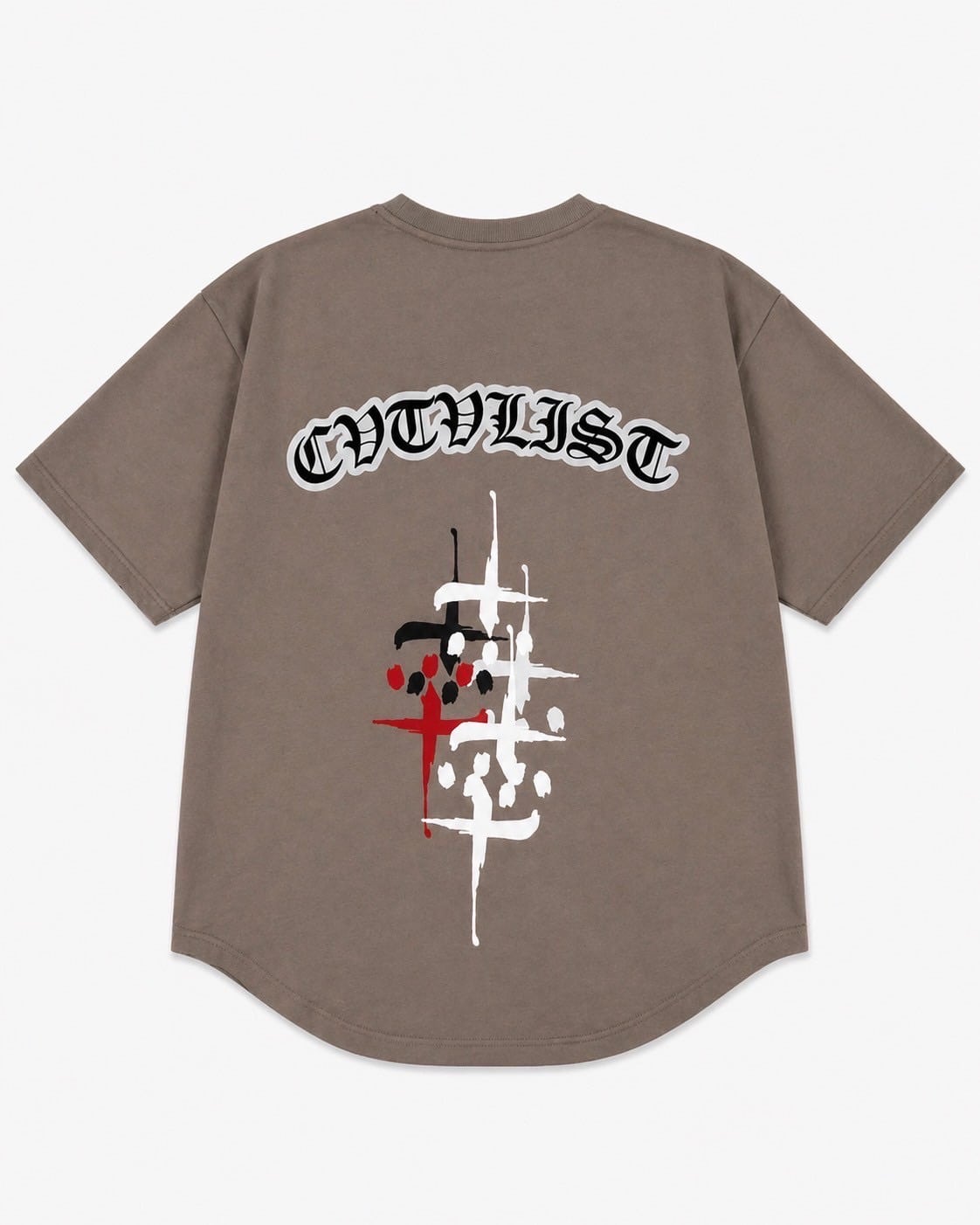 CVTVLIST/カタリスト/multi cross usual tee beige L