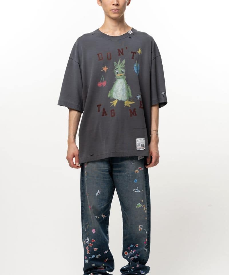 Maison MIHARA YASUHIRO/Leon Doodle Printed T-shirt black 46