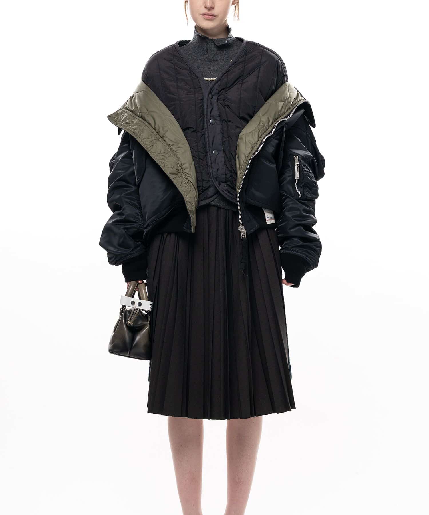 Maison MIHARA YASUHIRO/Shifted Layer Flight Jacket black 36