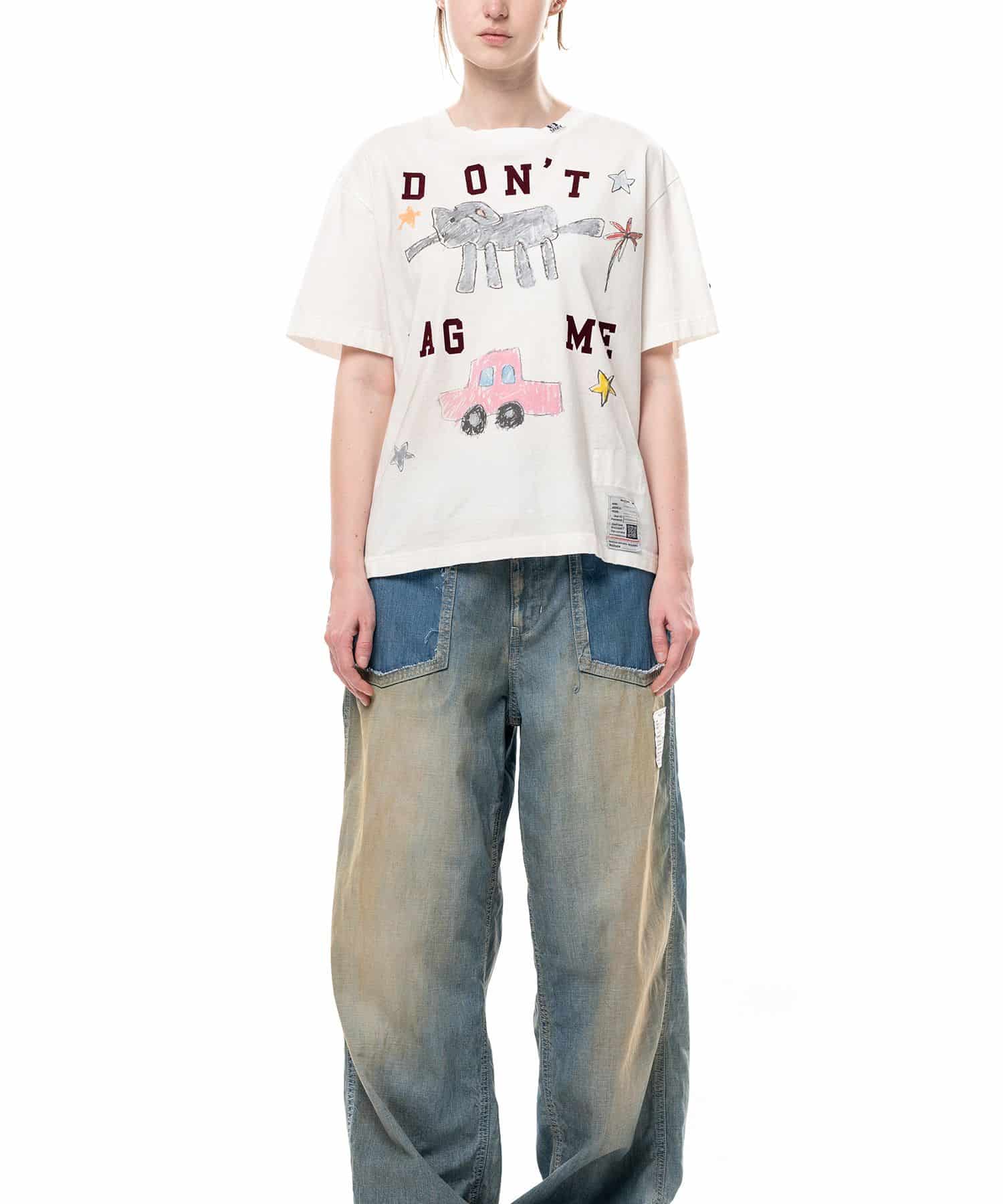 Maison MIHARA YASUHIRO/Kids Doodle Printed T-shirt white 36