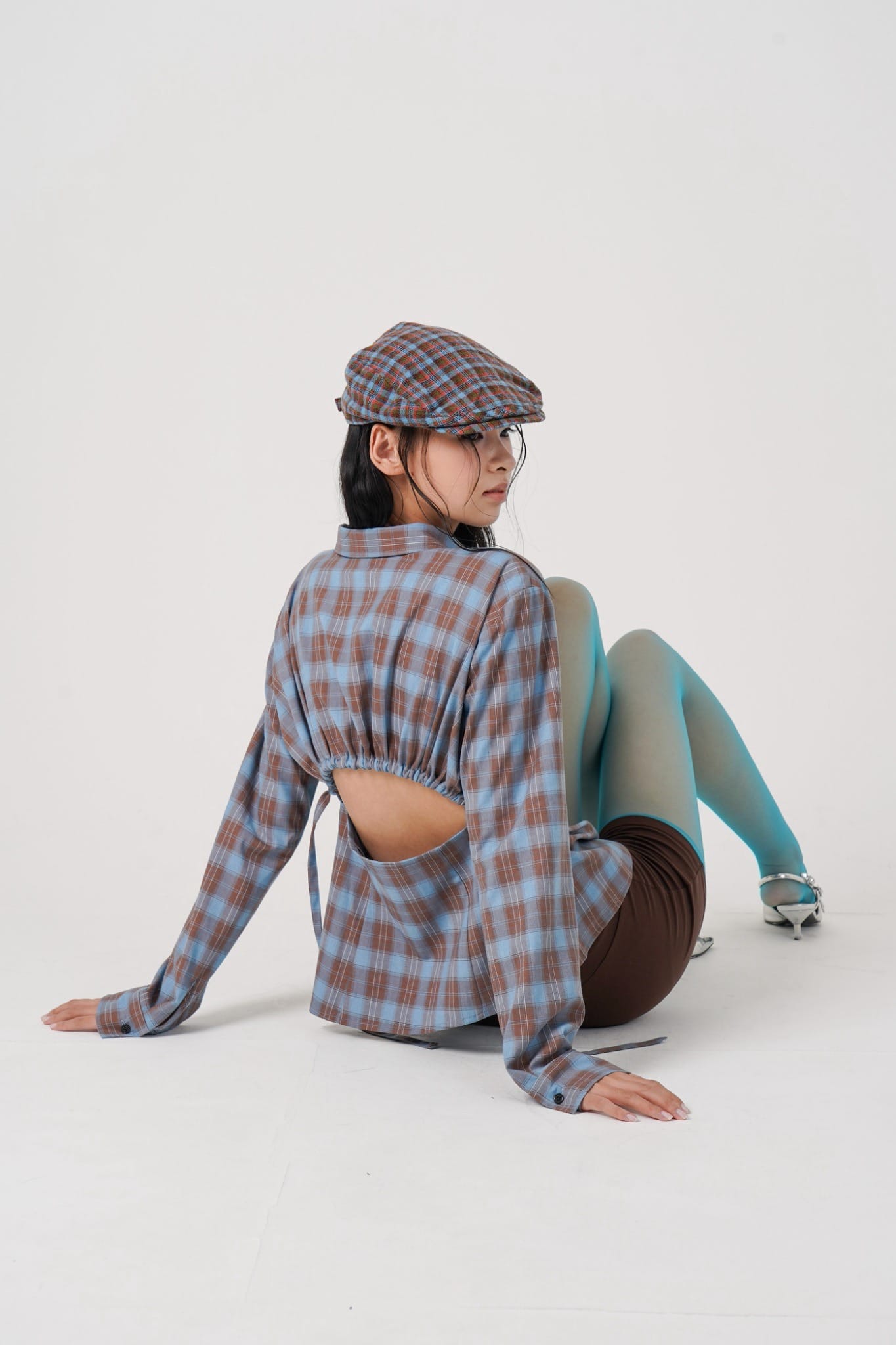 MITSUKI/ミツキ/Asymmetry pattern Shirt(blue) blue F
