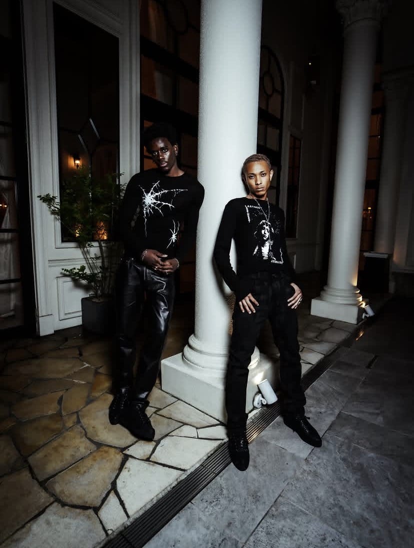 LAST NEST/Spider Web See-through L/S T-Shirt / Black black M