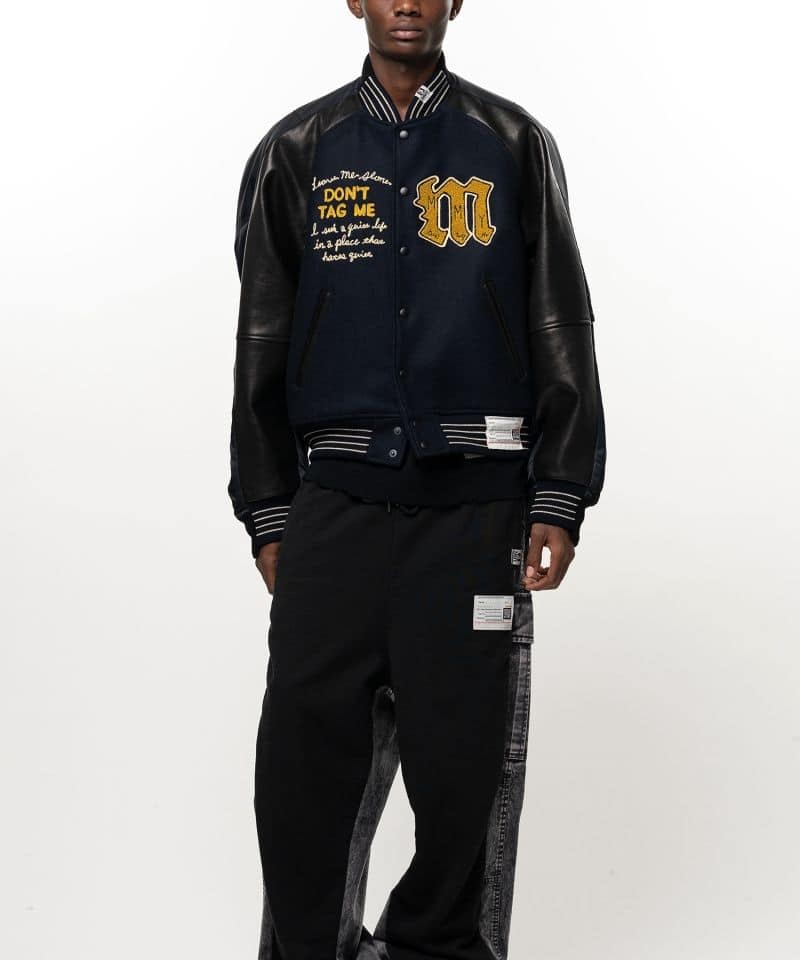 Maison MIHARA YASUHIRO/Front Back Combined Stadium Jacket black 46