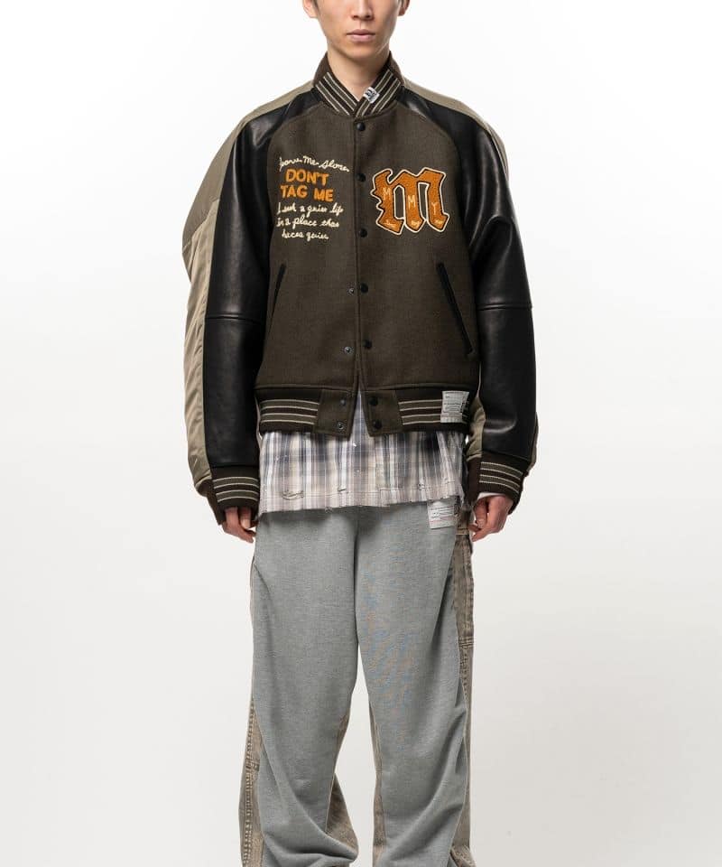 Maison MIHARA YASUHIRO/Front Back Combined Stadium Jacket khaki 44