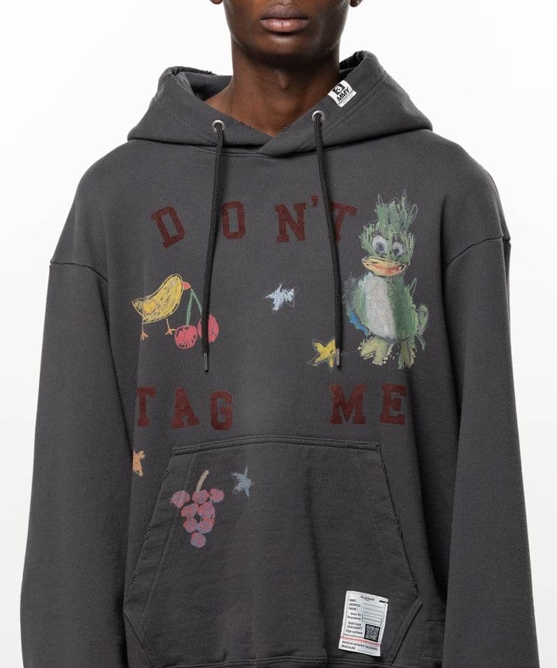 Maison MIHARA YASUHIRO/Kids Doodle Printed Hoodie black 46