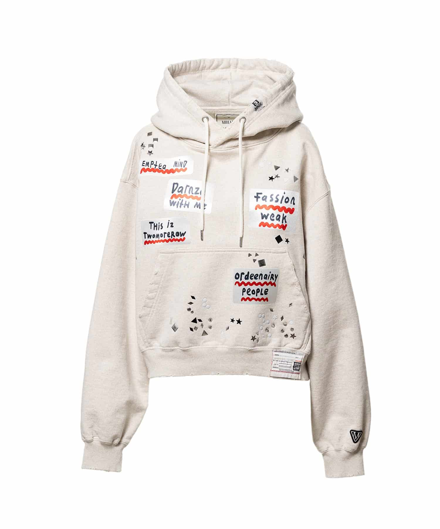 Maison MIHARA YASUHIRO/Embellished Sticker Hoodie