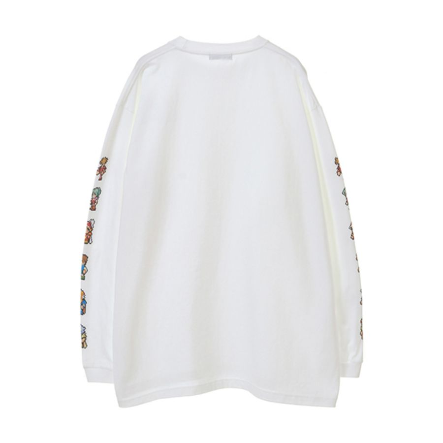 ピクセルリマスター ファイナルファンタジーＩ～ＶＩミックス ロングスリーブＴシャツ HEATHER GRAY