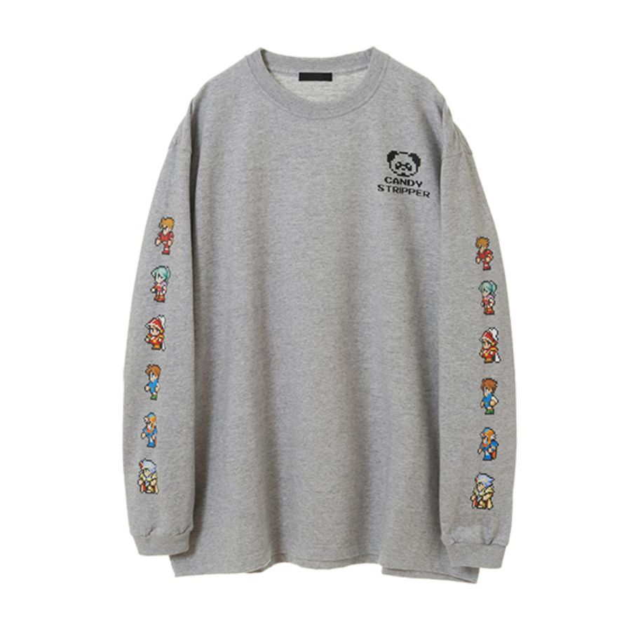 ピクセルリマスター ファイナルファンタジーＩ～ＶＩミックス ロングスリーブＴシャツ OFF WHITE