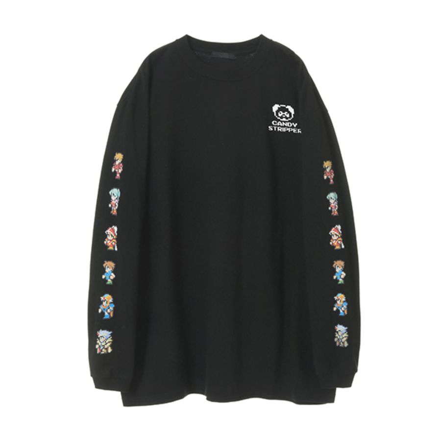 ピクセルリマスター ファイナルファンタジーＩ～ＶＩミックス ロングスリーブＴシャツ HEATHER GRAY