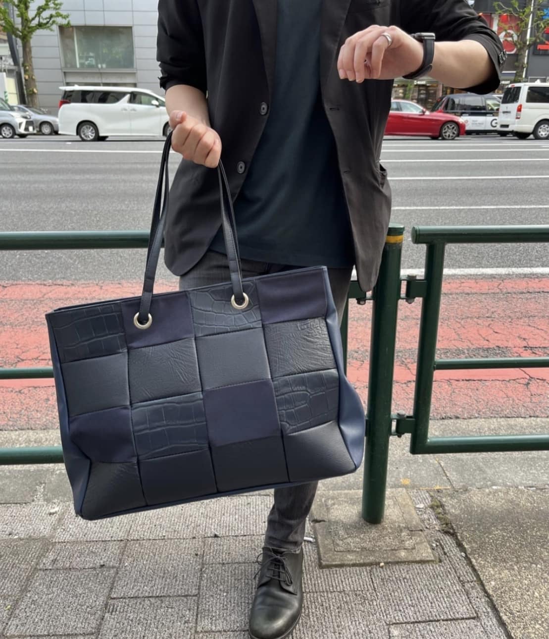 Samantha KINGS パッチワーク横型トート パッチワーク横型トート(FREE ブラック): KINGZサマンサタバサ