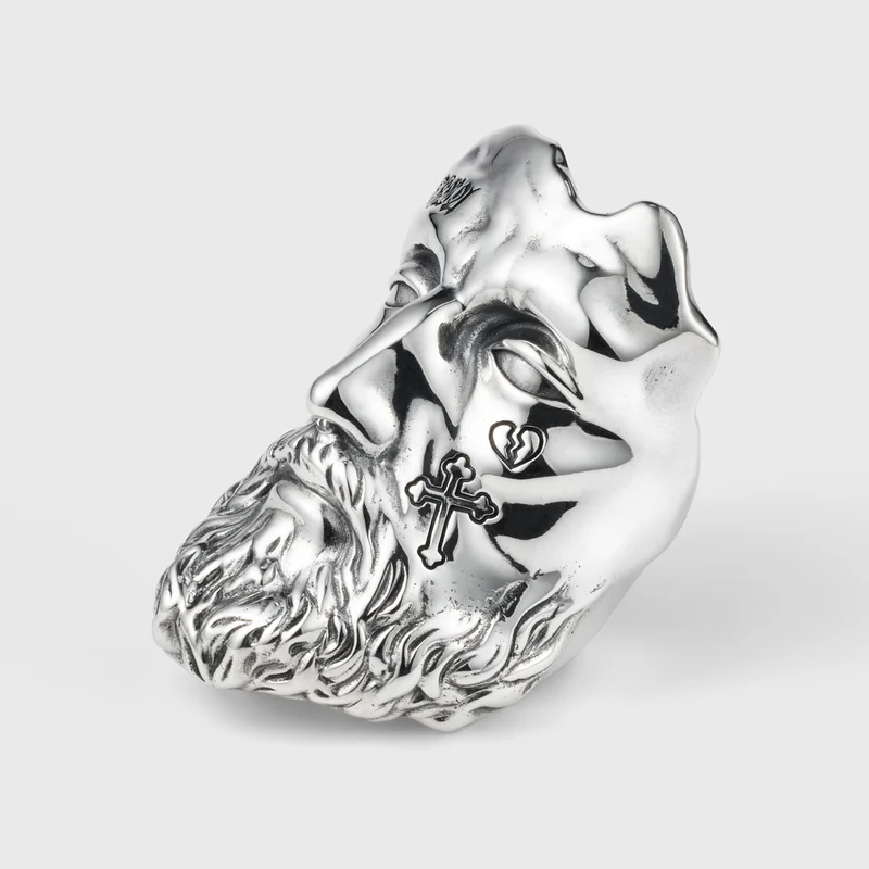 HIM リング BLACKENED/CLEAR 15号