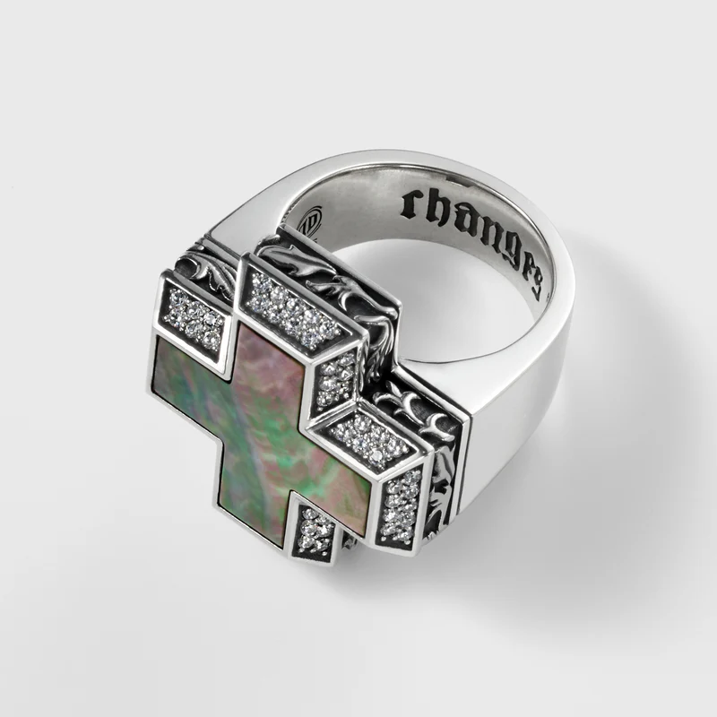 MOMENTARILY リング/BLACK OF MOTHER OF PEARL BLACKENED/BLAXK MOTHER OF PEARL 13号