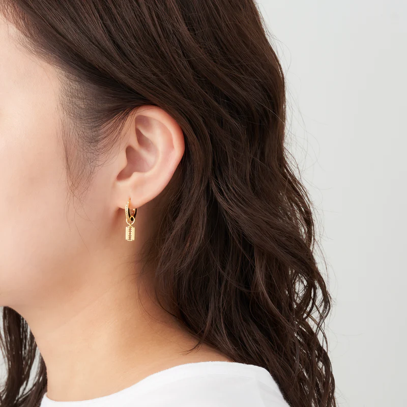 LITTLE JACK / STONE ピアス GOLD FINISH