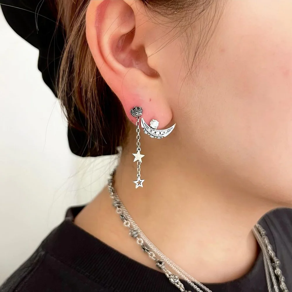 MOON TIARA ピアス BLACKENED/CLEAR