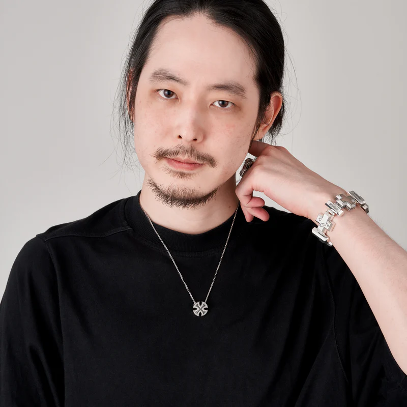 EK.S ネックレス BLACKENED/CLEAR 50cm