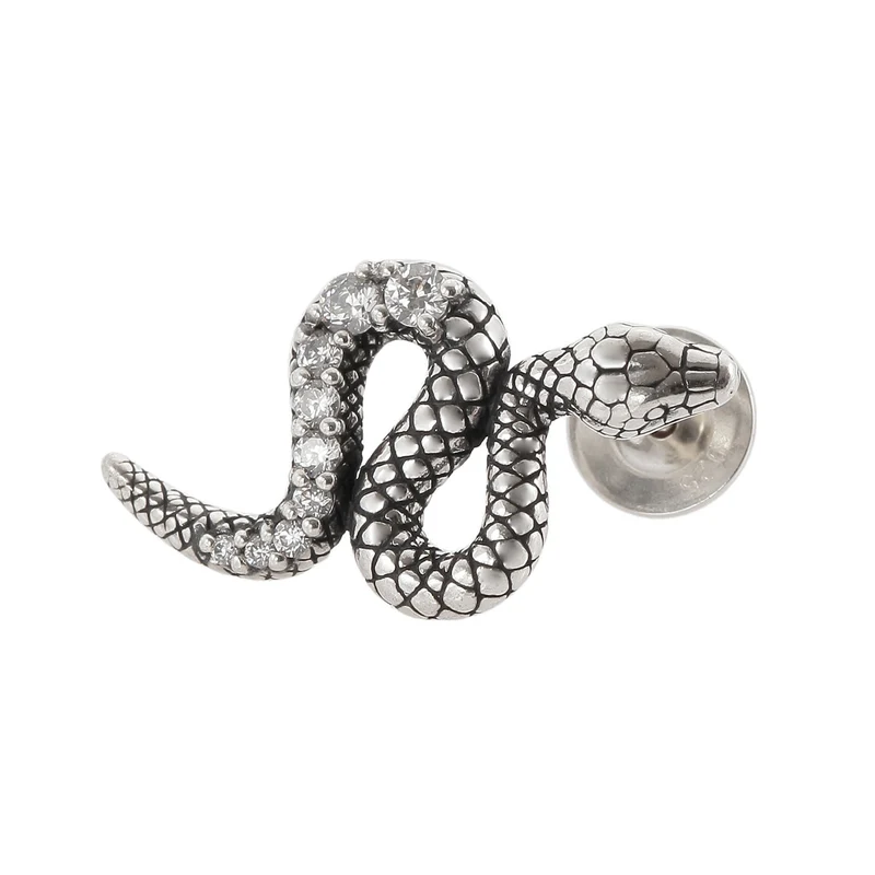 WHIP SNAKE ピアス BLACKENED/CLEAR