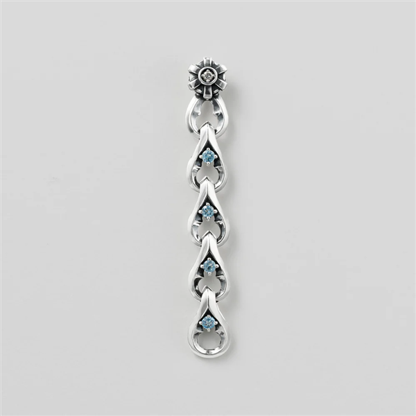 YOUR HOPE / STONES(DIA×AQUAMARINE)ピアス BLACKENED/DIA×AQUAMARINE