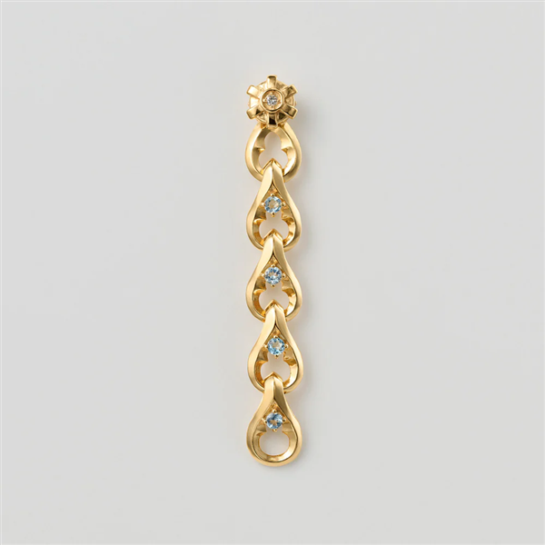 YOUR HOPE / STONES(DIA×AQUAMARINE)ピアス GOLDFINISH/DIA×AQUAMARINE
