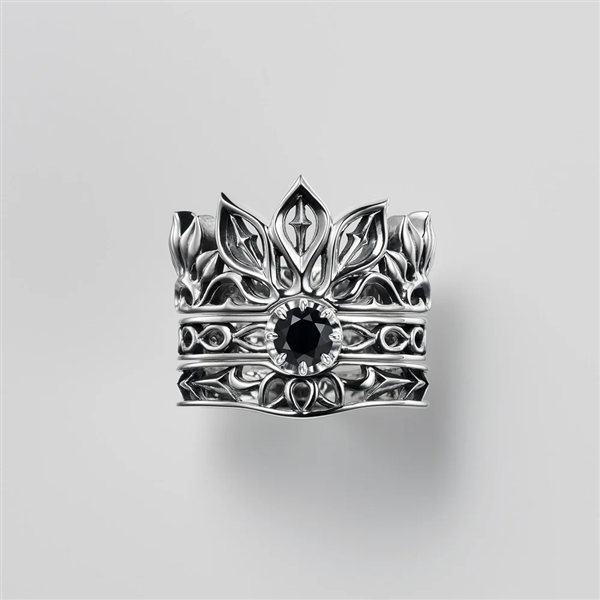 YOUR LIGHT リング BLACKENED/ONYX 17号