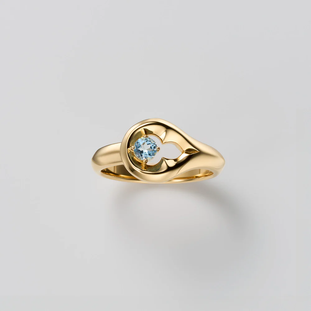 YOUR HOPE/STONE(AQUAMARINE) リング GOLDFINISH/AQUAMARINE 9号