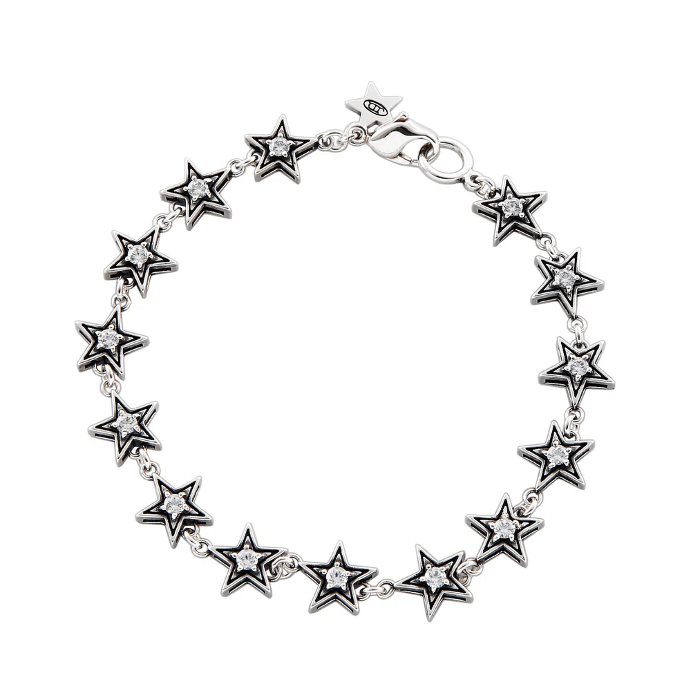 HOLLYWOOD BLVD ブレスレット BLACKENED/CLEAR M(約20.4cm)