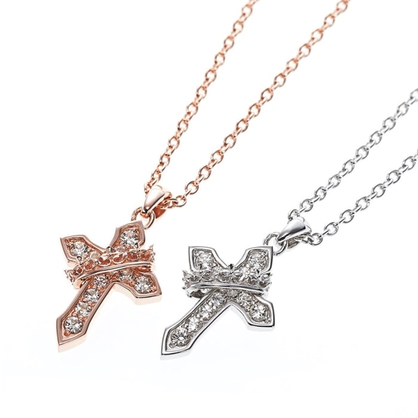 COMPASSION CROSS ネックレス PINK FINISH 45cm