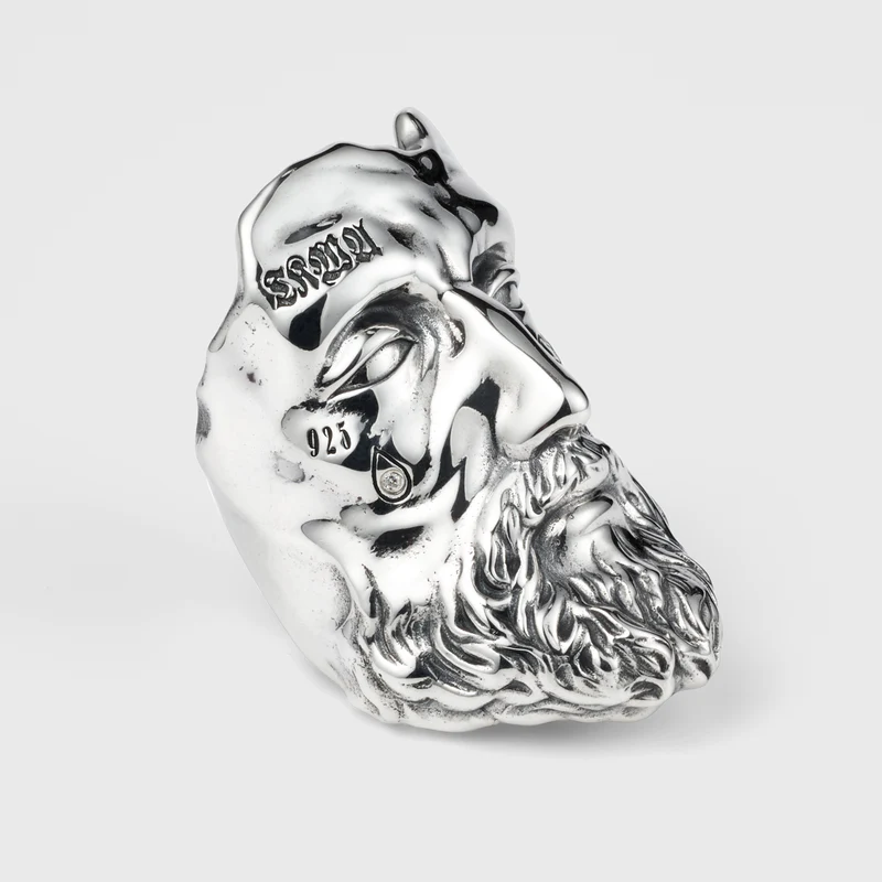 HIM リング BLACKENED/CLEAR 15号