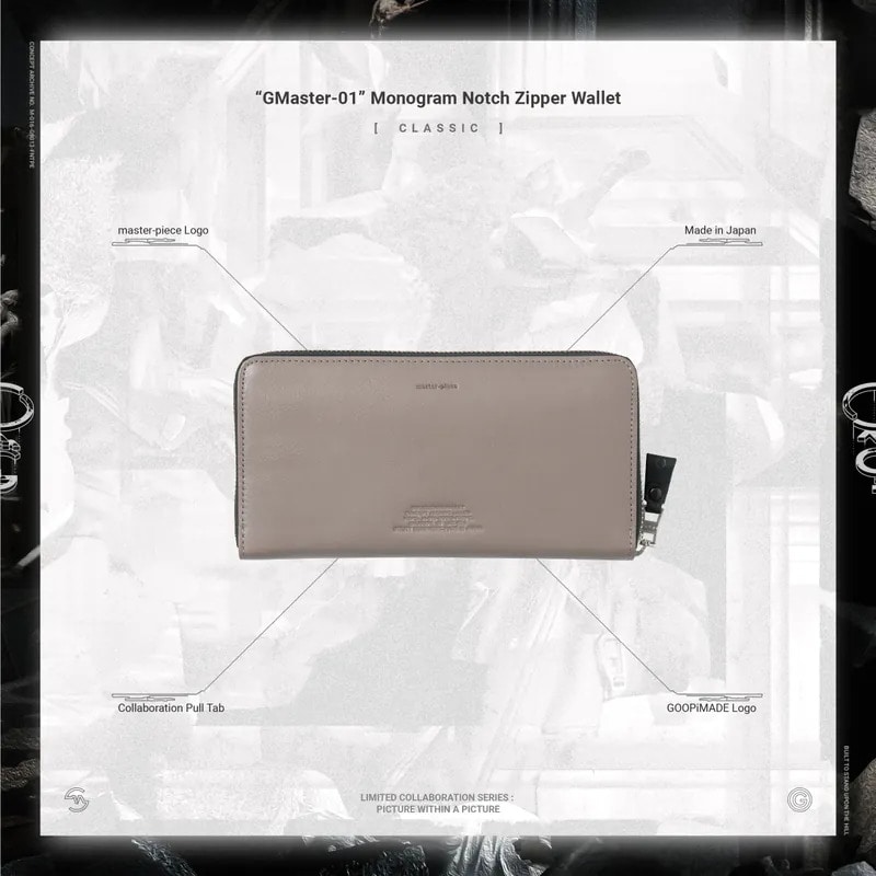 【master-piece×GOOPiMADE】“GMaster-01” Monogram Notch Zipper Wallet beige Free