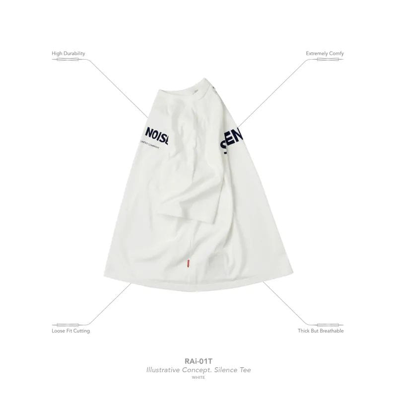 【GOOPiMADE】“RAi-01T” Illustrative Concept. Silence Tee - White White 1