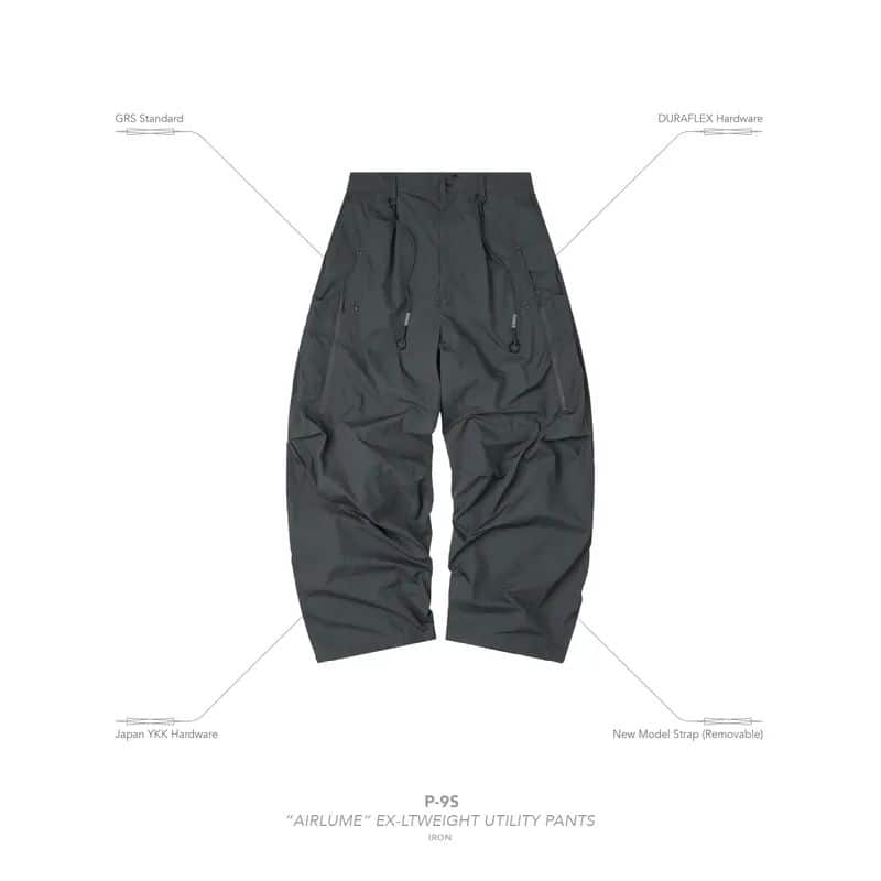【GOOPiMADE】P-9S “AirLume” Ex-LtWeight Utility Pants - Iron Iron 1