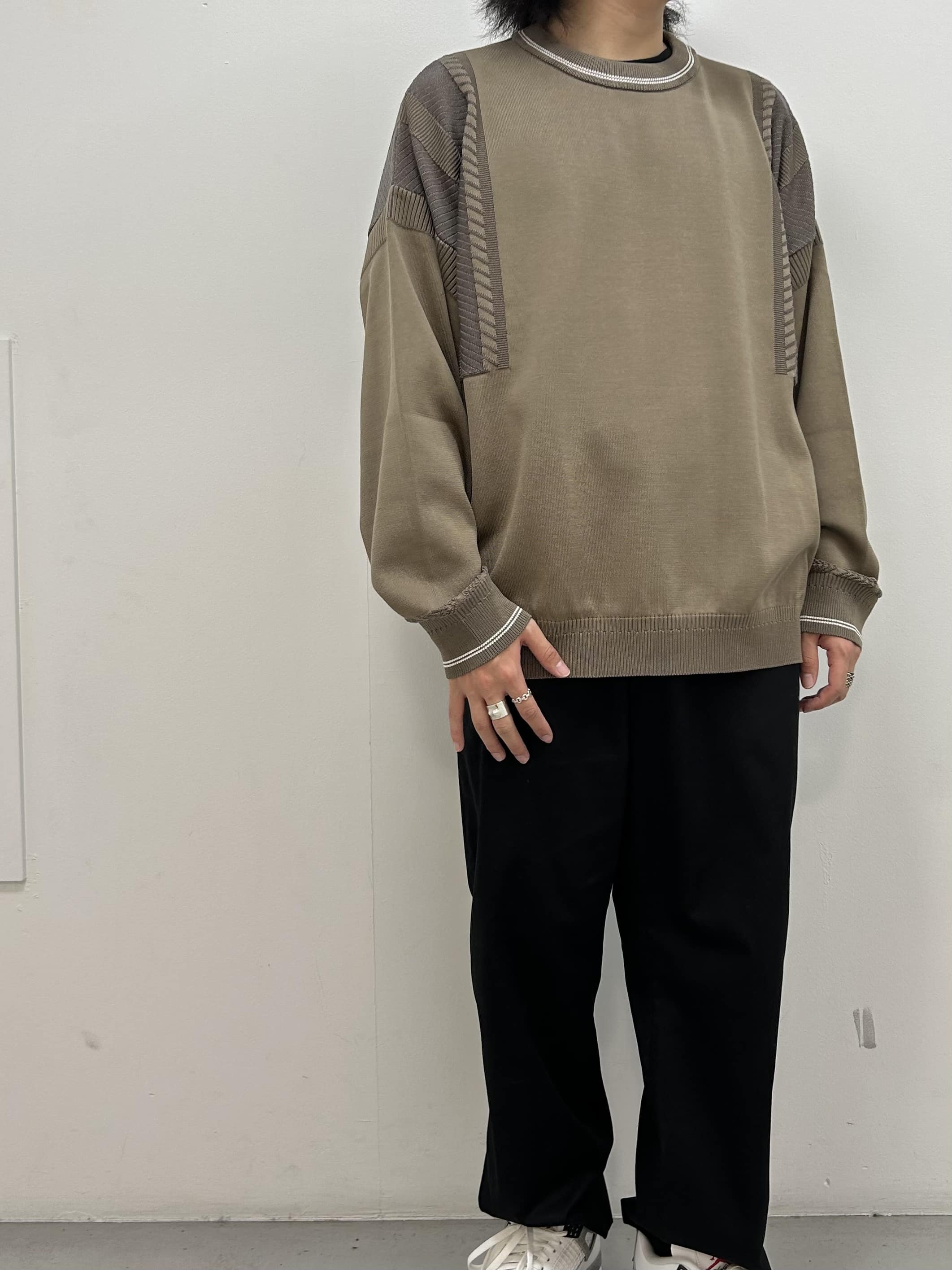 【YASHIKI】Shimobashira Knit (BEIGE) BEIGE 1