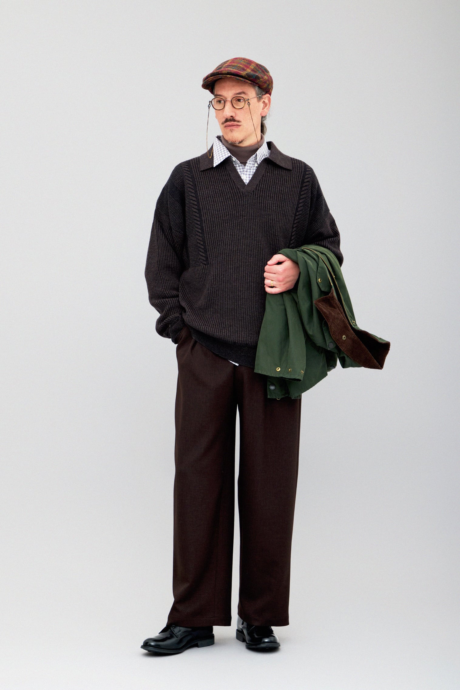 【YASHIKI】Setsuen  Skipper Knit (BROWN) BROWN 1