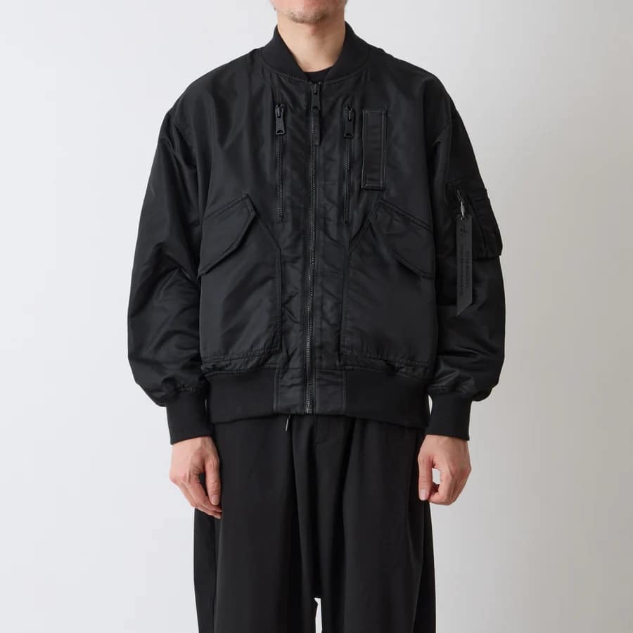 【White Mountaineering】WM × ALPHA INDUSTRIES MA-1 JACKET (BLACK) BLACK M