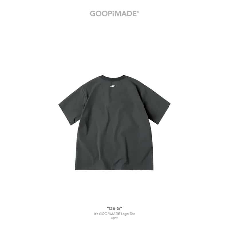 【GOOPiMADE】“DE-G” It’s GOOPiMADE Logo Tee - Gray Gray 2