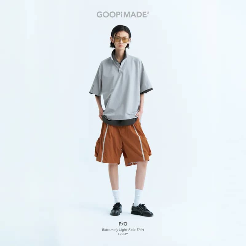 【GOOPiMADE】P/O - Extremely Light Polo Shirt - L-Gray L-Gray 1