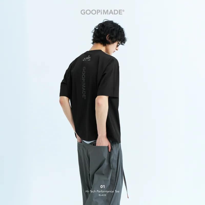 【GOOPiMADE】01 Hi-Tech Performance Tee - Black Black 1