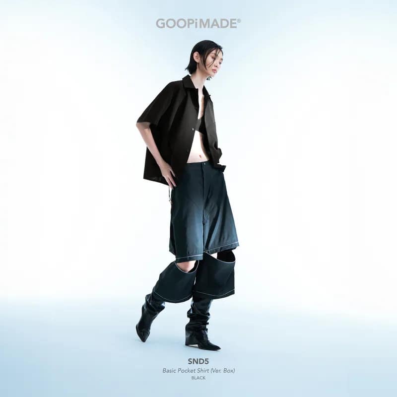【GOOPiMADE】SND5 - Basic Pocket Shirt (Ver. Box) (BLACK) Black 2