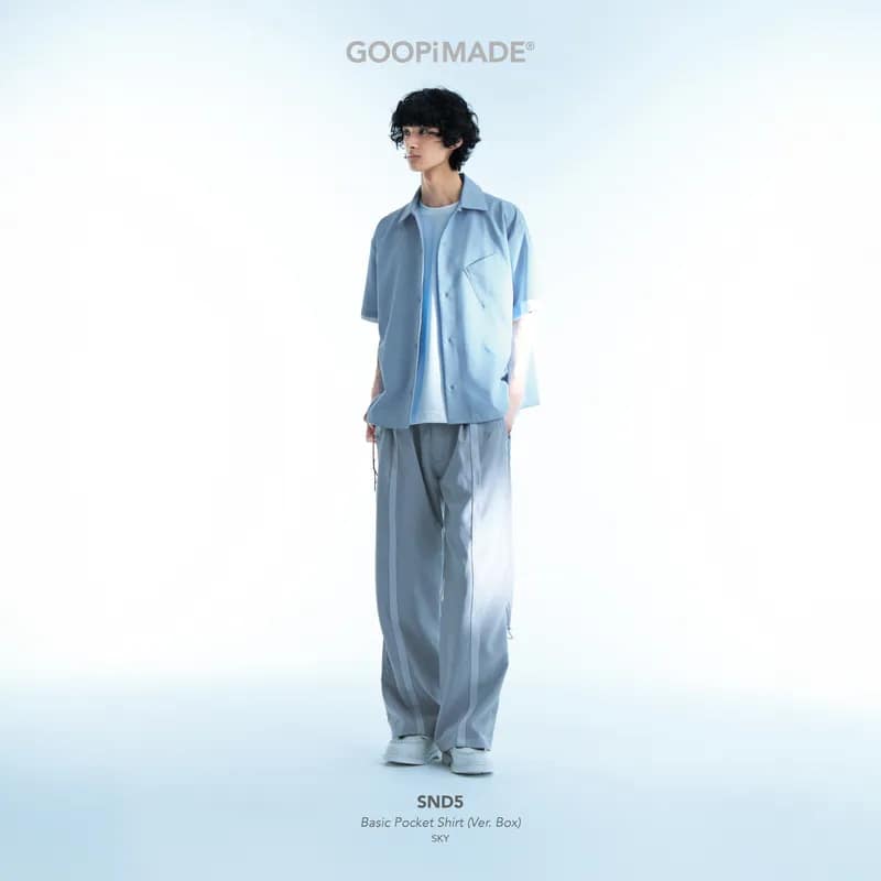  【GOOPiMADE】SND5 - Basic Pocket Shirt (Ver. Box) (SKY) Sky 2
