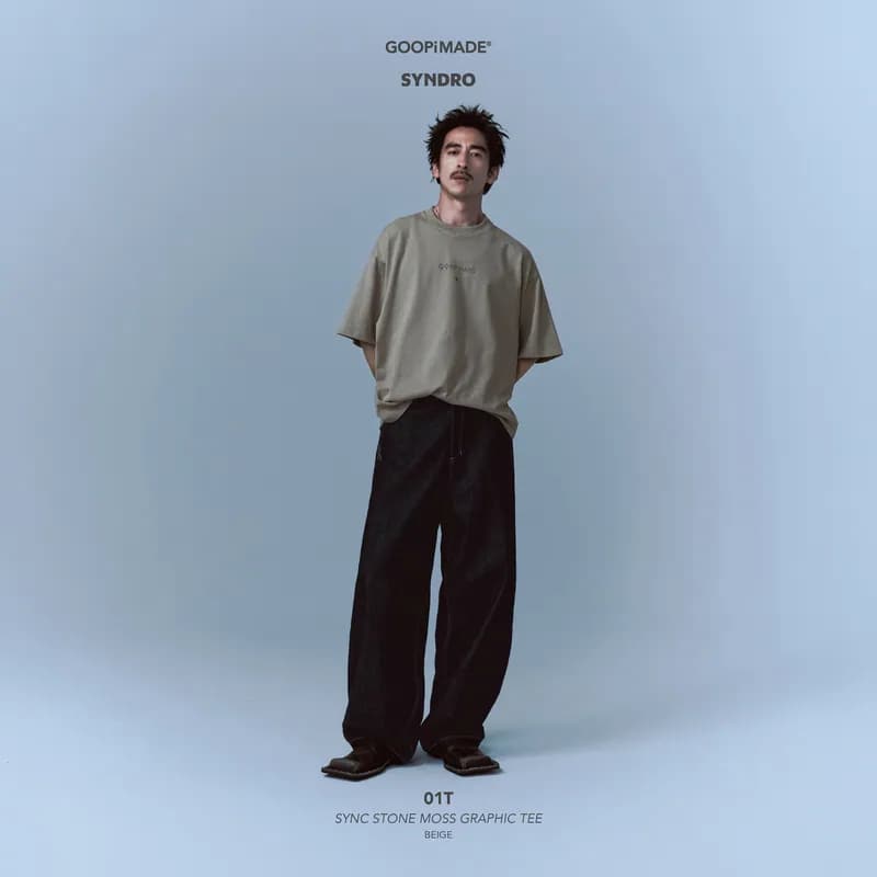   【GOOPIMADE】01T-SYNC STONE MOSS GRAPHIC TEE (BEIGE) BEIGE 1