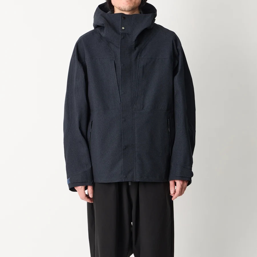 【White Mountaineering】HERRINGBONE 3L MOUNTAIN PARKA (NAVY) NAVY 1