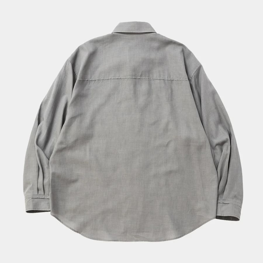 【meanswhile】Cotton Wool Side Slit L/S SH(GREY) GREY 1