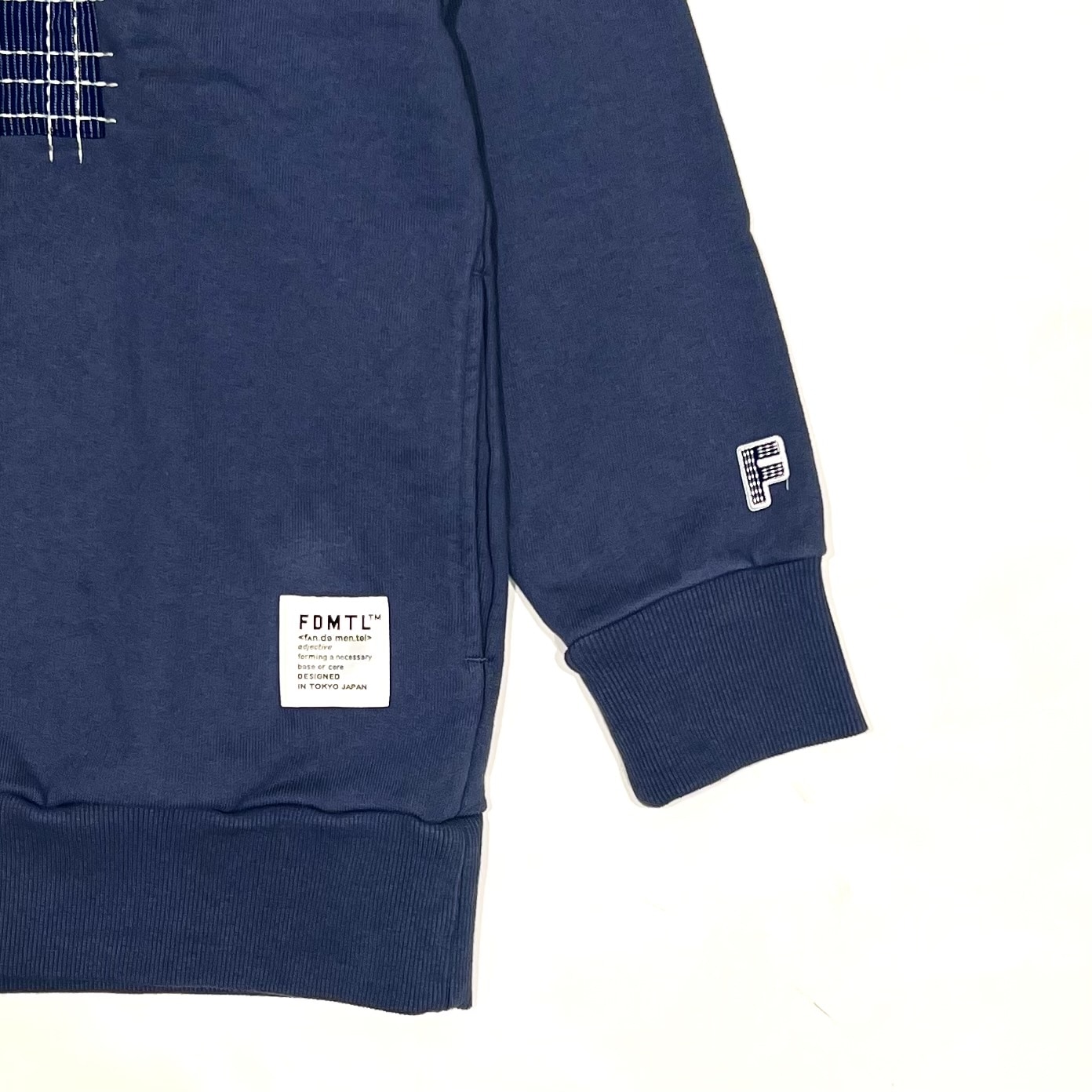 [FDMTL] SASHIKO PATCH SWEATSHIRT