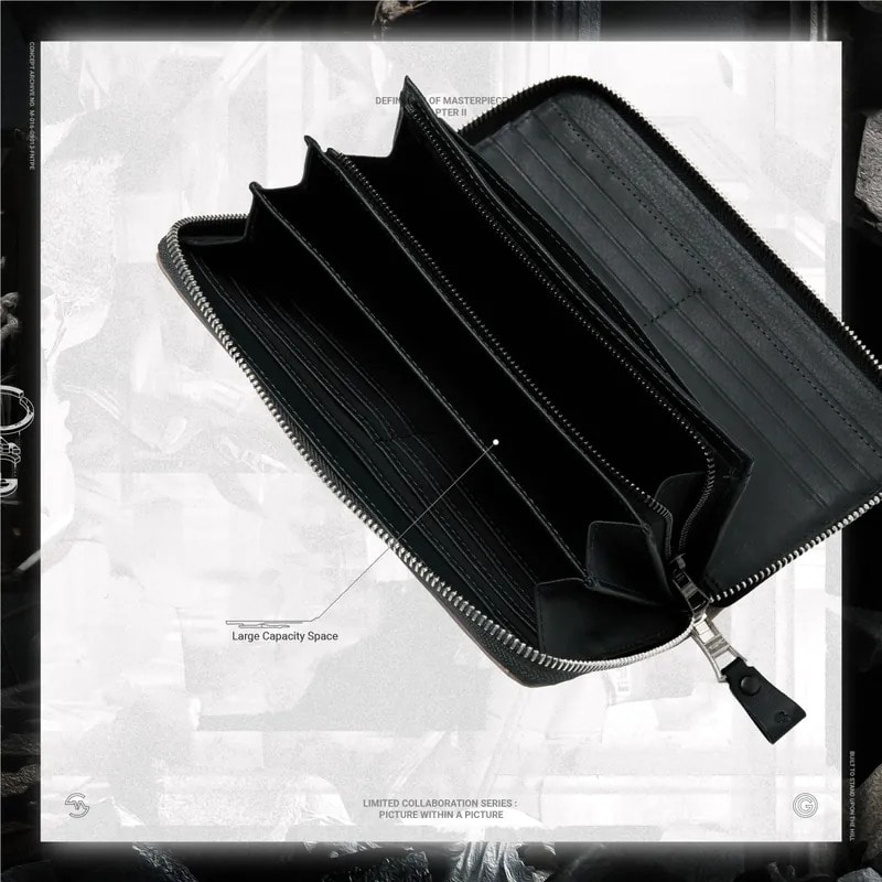 【master-piece×GOOPiMADE】“GMaster-01” Monogram Notch Zipper Wallet Black Free