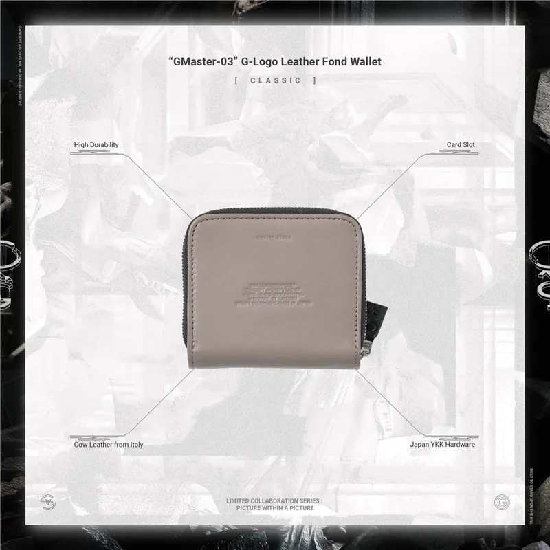 【master-piece×GOOPiMADE】G-Logo Leather Fond Wallet beige Free